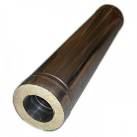 Труба сэндвич 150/230 0.5мм 1м (нерж/оцин.) ГАЗ цвет.