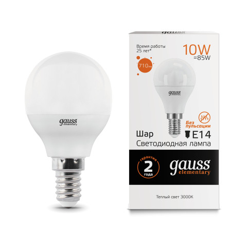 Лампа Gauss LED Elementary Candie 8W  Е14 2700К/3000К светод.