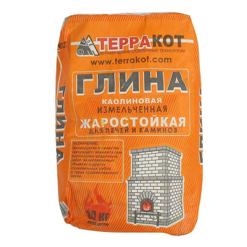Глина Терракот каолиновая жаростойкая  20кг 
