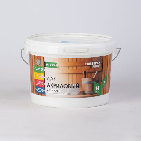 Лак для бани и сауны FARBITEX ПРОФИ WOOD мат. 1л